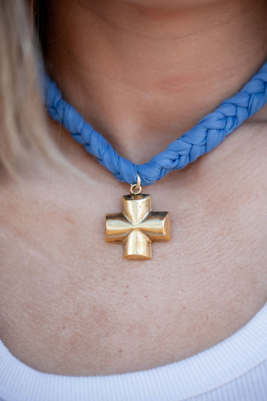 Braided Blue Cross