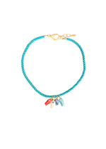 Hang Ten Rope Necklace - Aqua