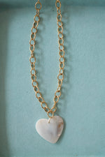 BID DAY Gold Chain Heart Necklace