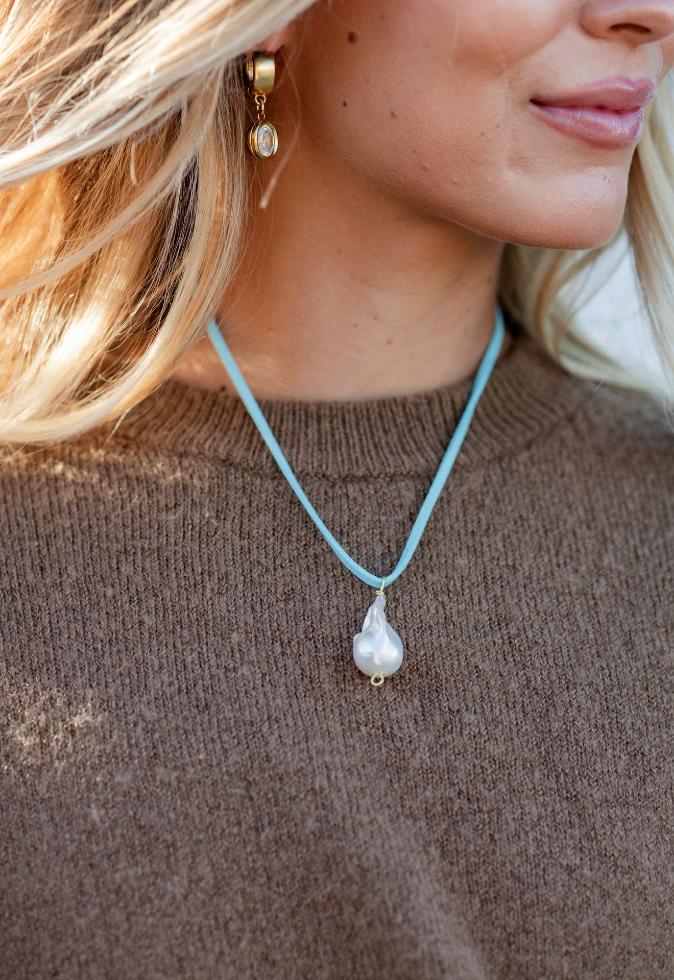 The Ross Cord Choker - Turquoise