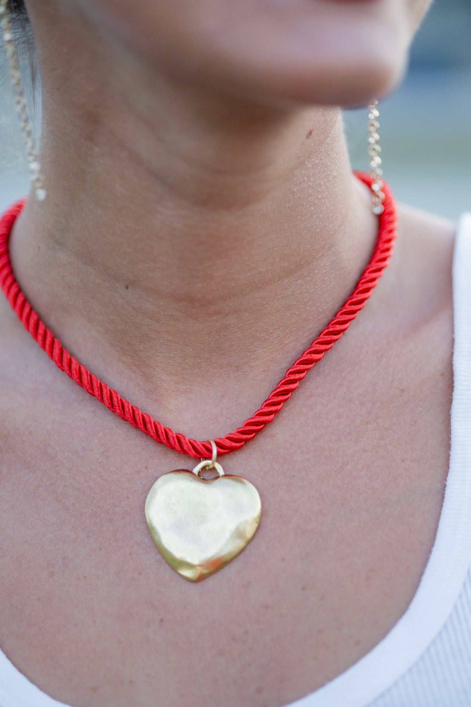 Gameday Red Rope Heart