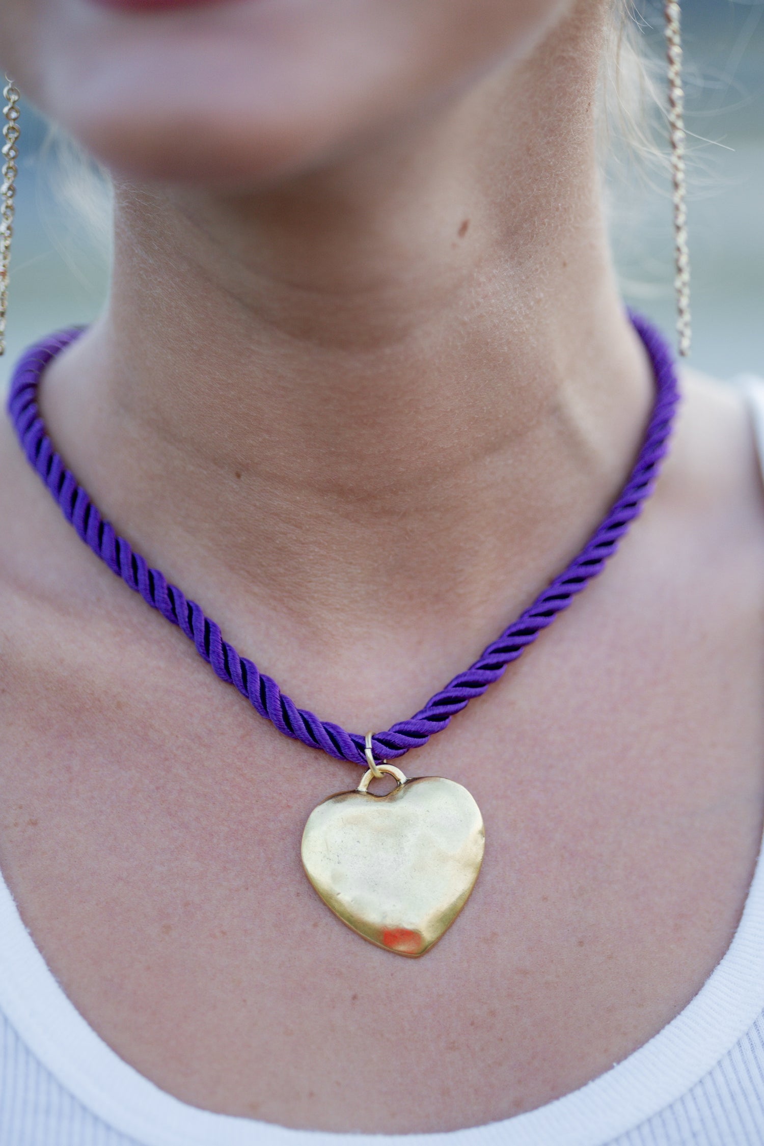 Gameday Purple Rope Heart