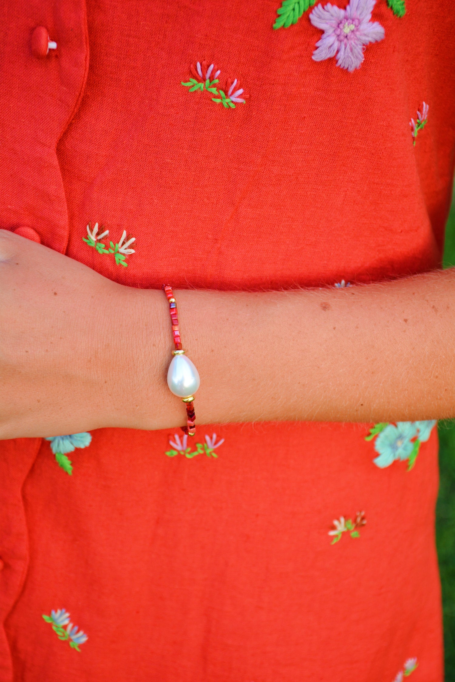 The Becca Bracelet-  Red