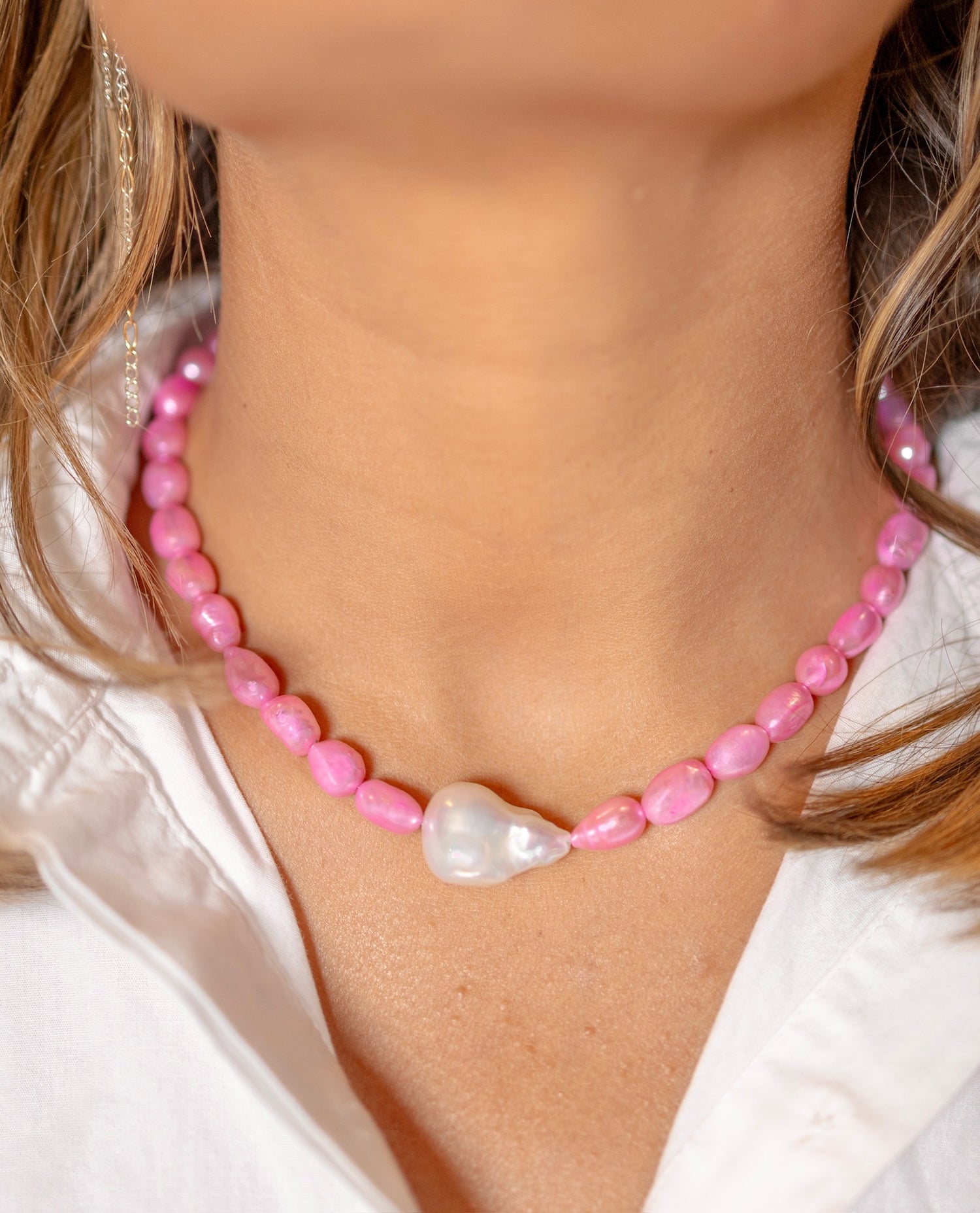 The Mini Kelly - Hot Pink Pearl