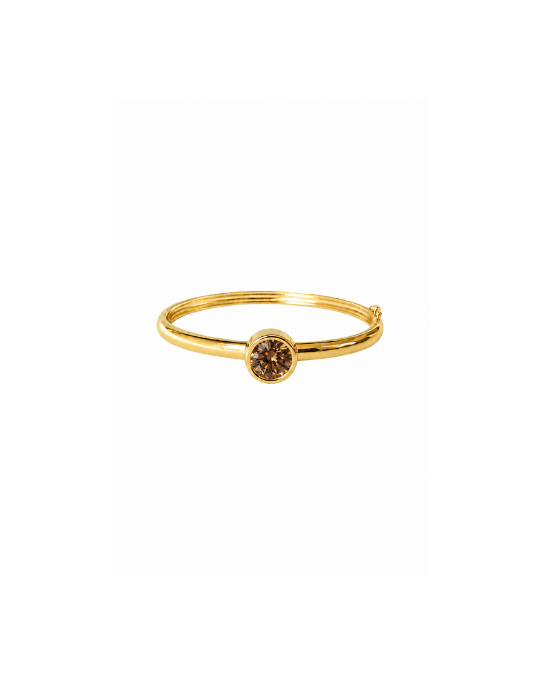 Bezel Bangle- Brown