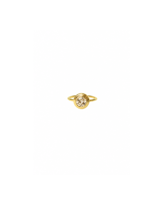 Bezel Ring- Tan