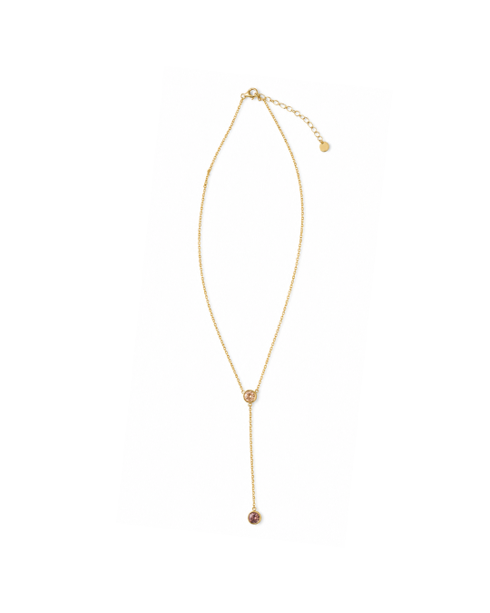 Bezel Drop Necklace
