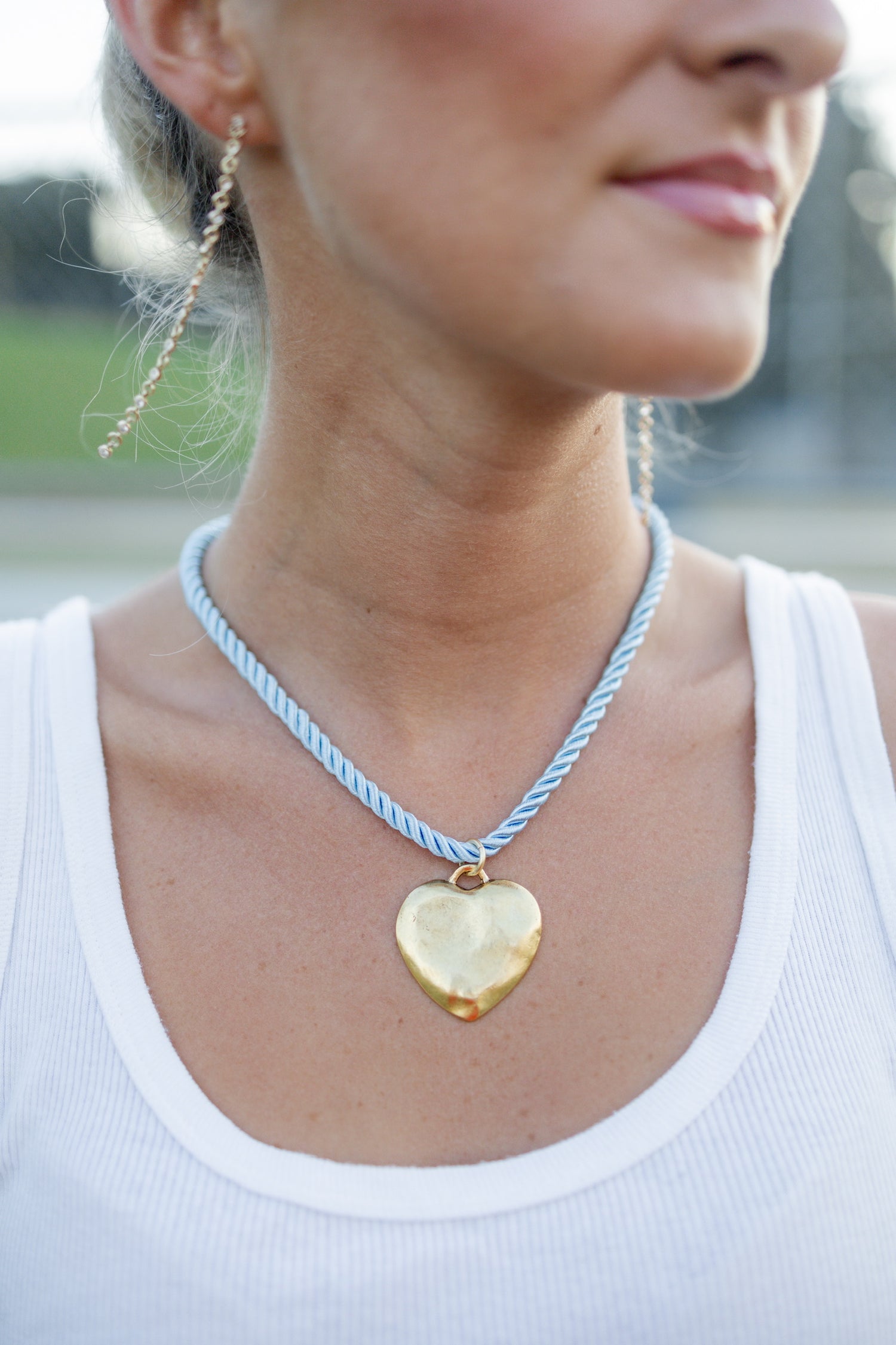 Baby Blue Rope Heart