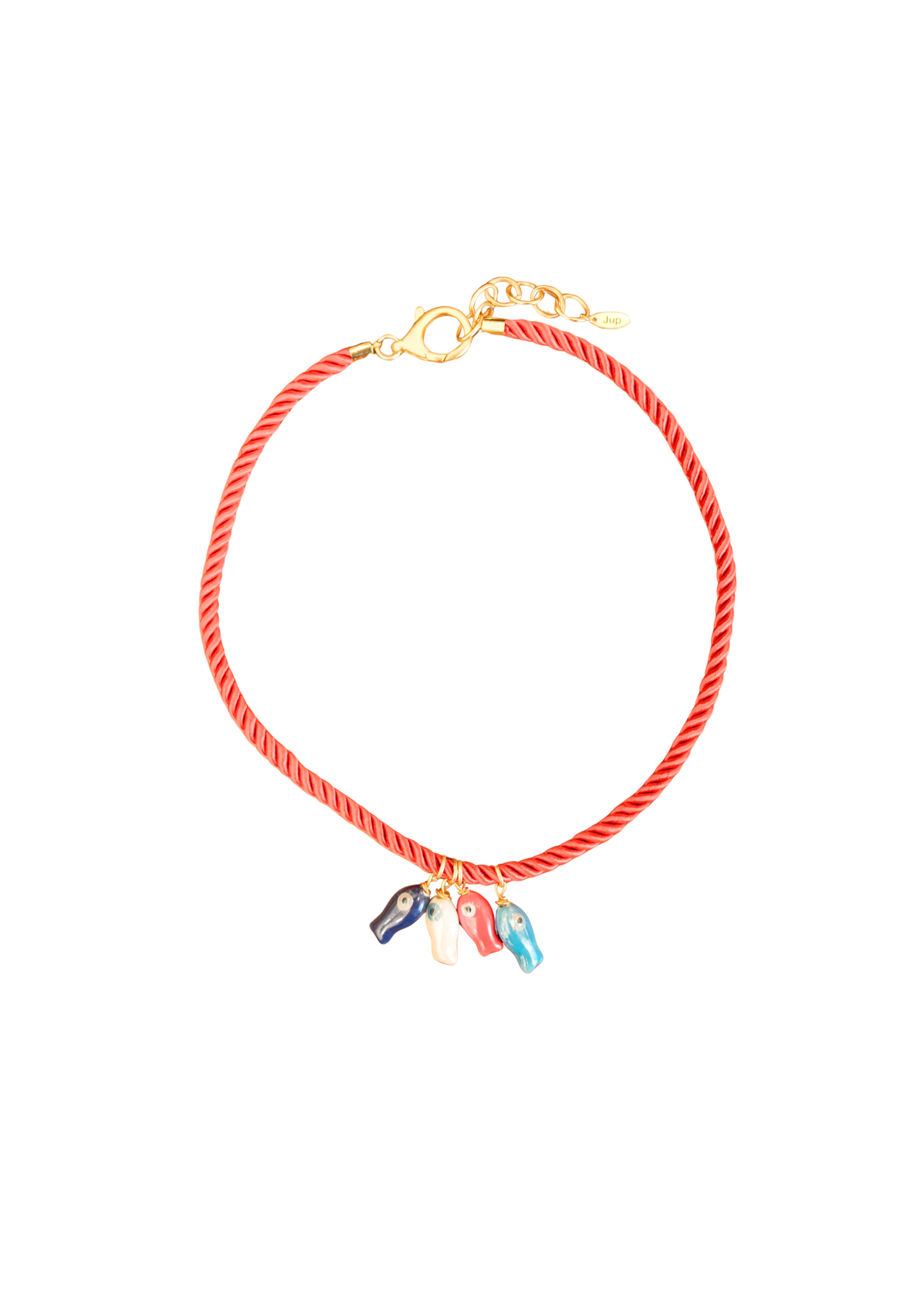Hang Ten Rope Necklace - Red
