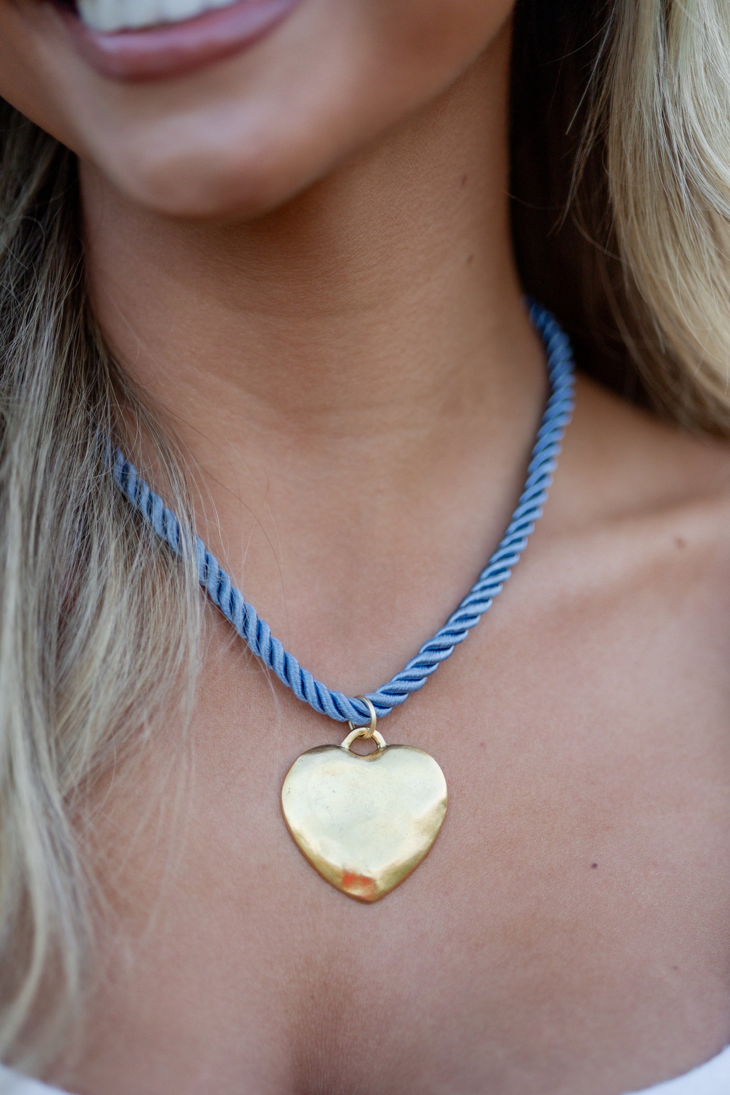 Sky Blue Rope Heart