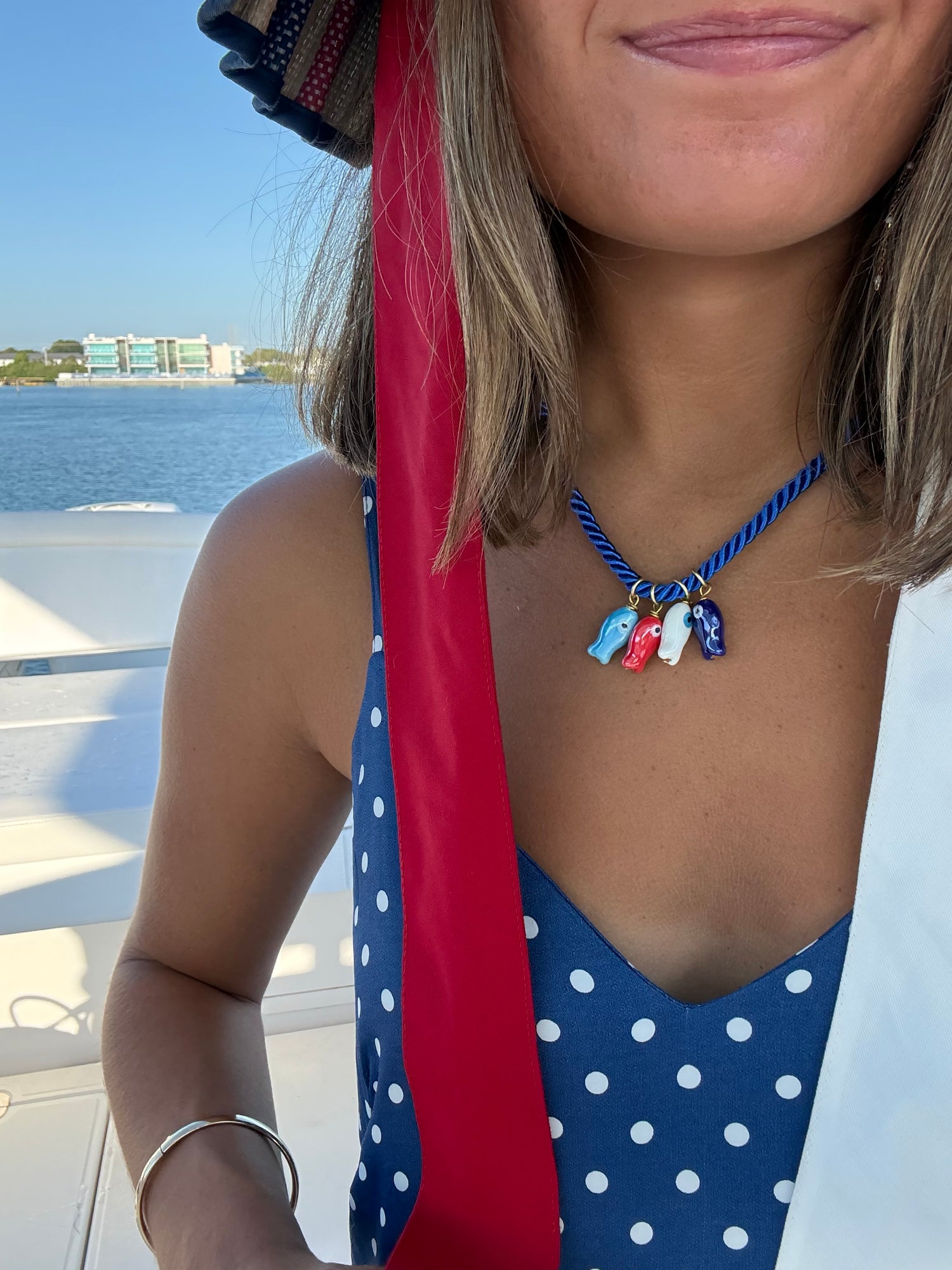 Hang Ten Rope Necklace - Royal Blue