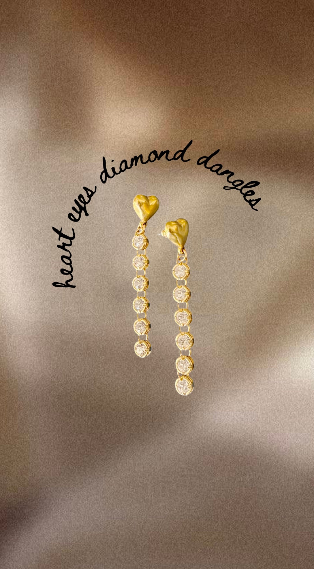 Heart Eyes Diamond Dangles