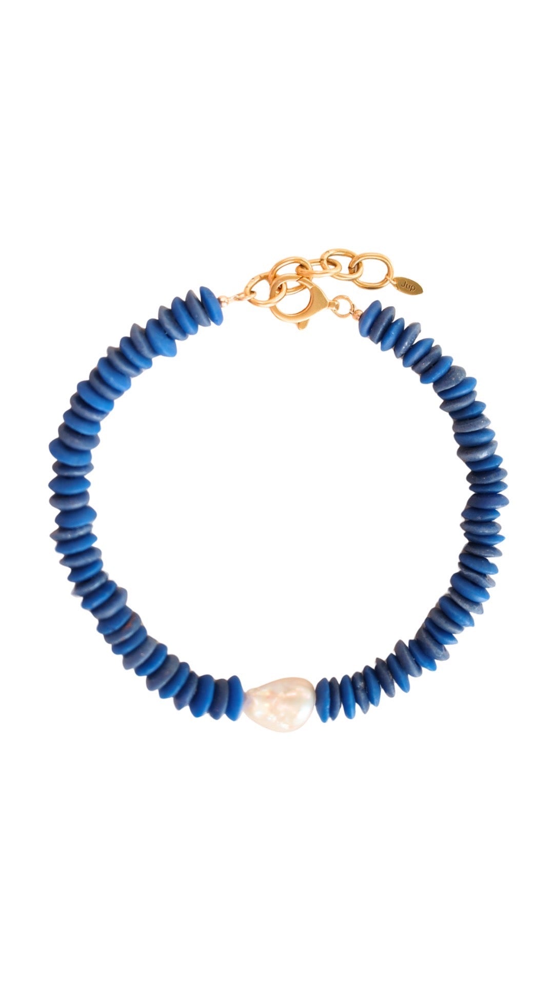 Royal Blue Beaded Pearl